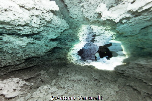 cave diving by Antonio Venturelli 
